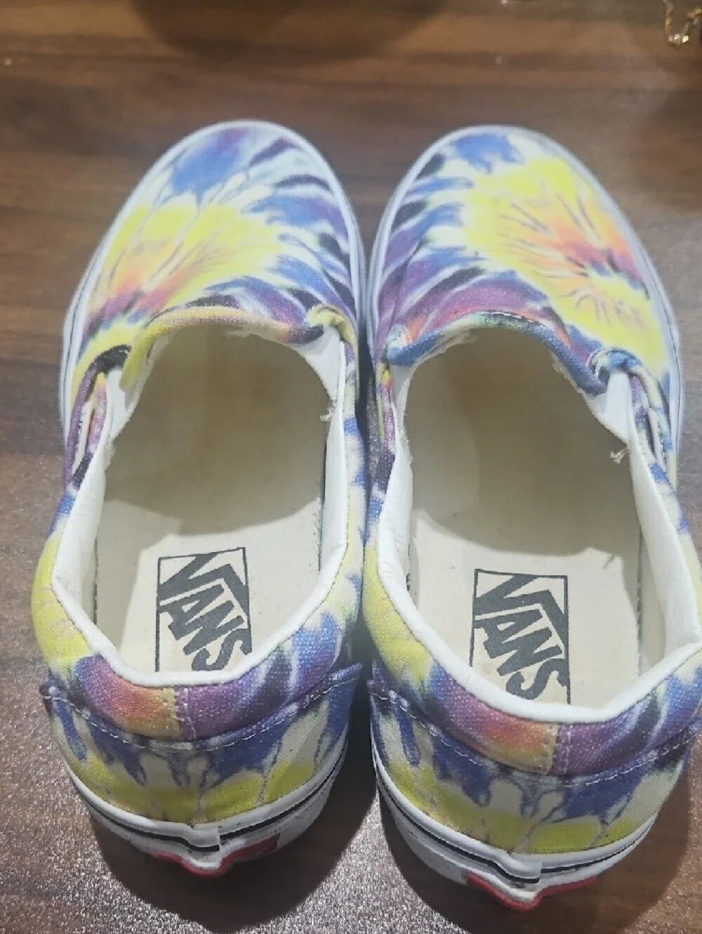 Vans Kids Tie-Dye Slip-On Sneakers - Yellow, Purple & Blue